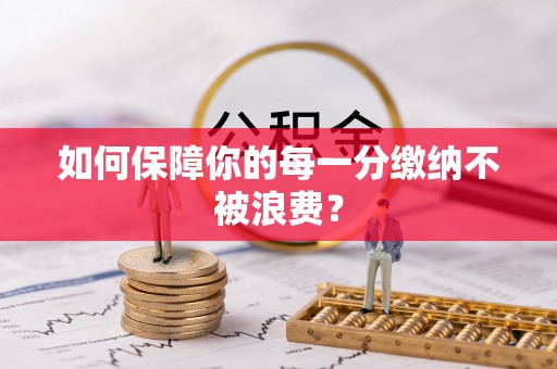 洮北如何保障你的每一分缴纳不被浪费？